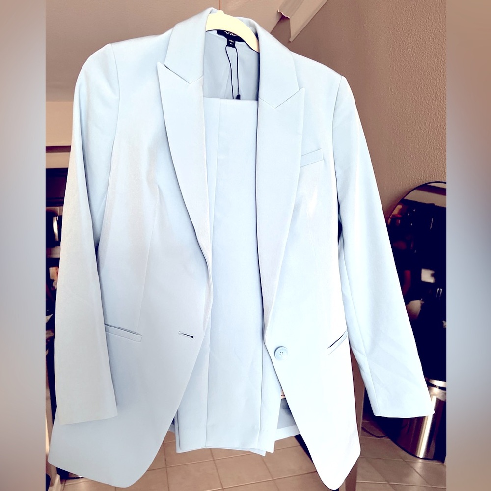 Express Blue Modern Suit (Blazer & Pants)